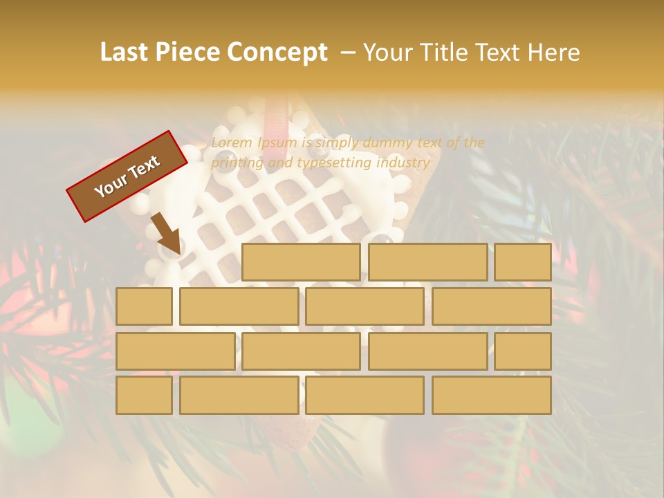 Ribbon Tree Hanging PowerPoint Template