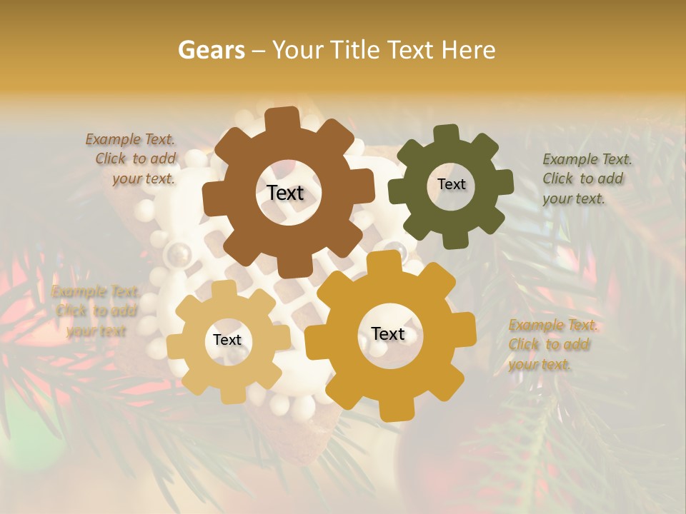 Ribbon Tree Hanging PowerPoint Template