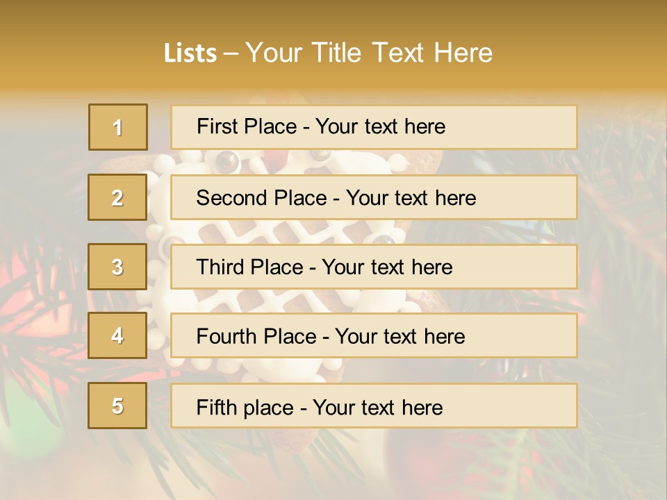 Ribbon Tree Hanging PowerPoint Template