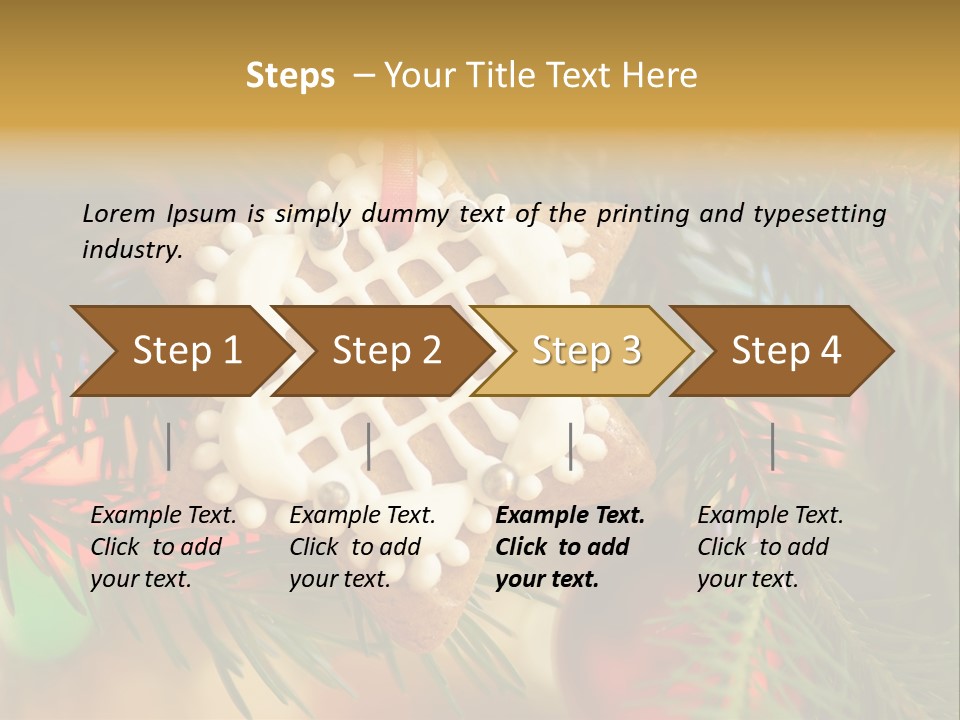 Ribbon Tree Hanging PowerPoint Template