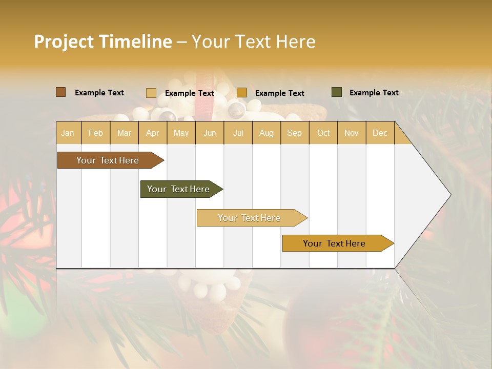 Ribbon Tree Hanging PowerPoint Template
