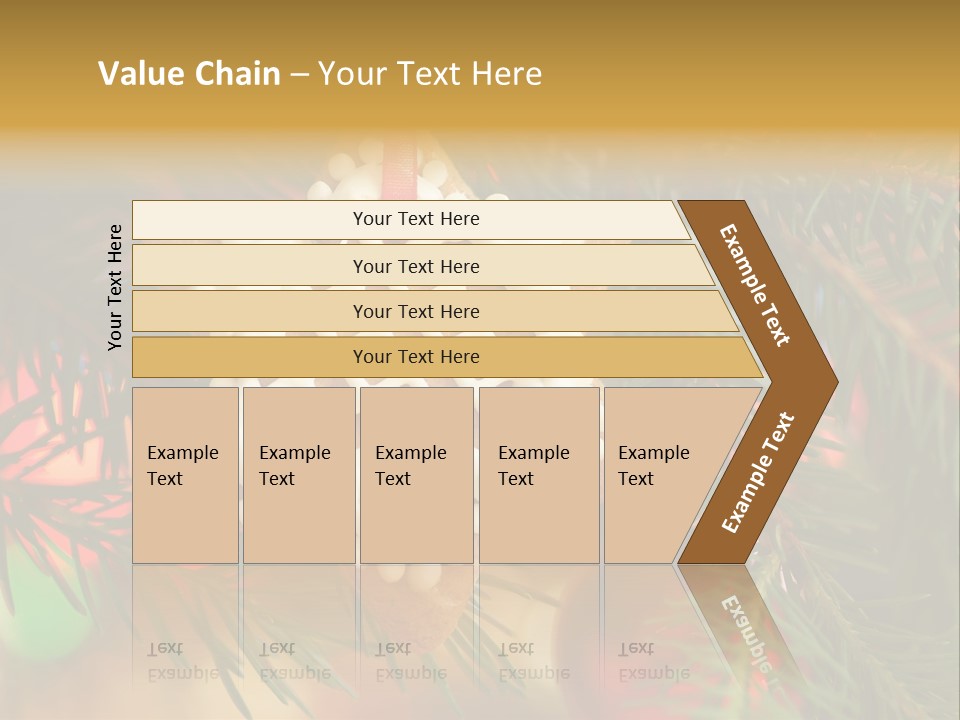 Ribbon Tree Hanging PowerPoint Template