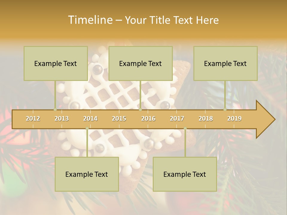Ribbon Tree Hanging PowerPoint Template