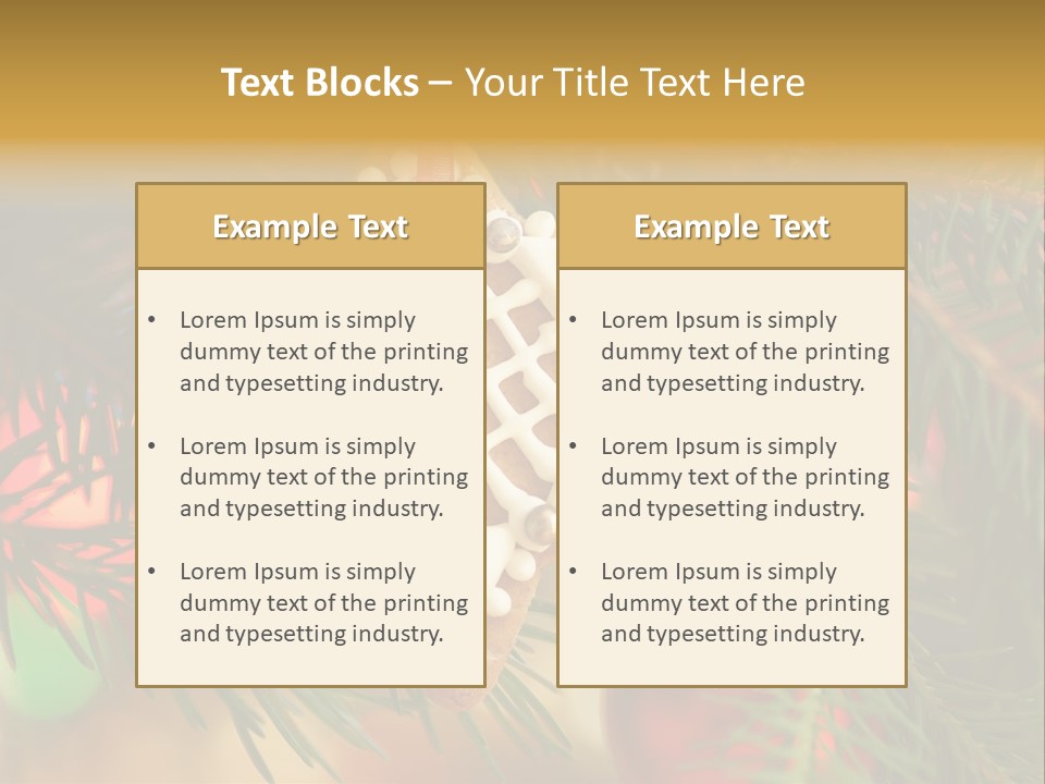 Ribbon Tree Hanging PowerPoint Template