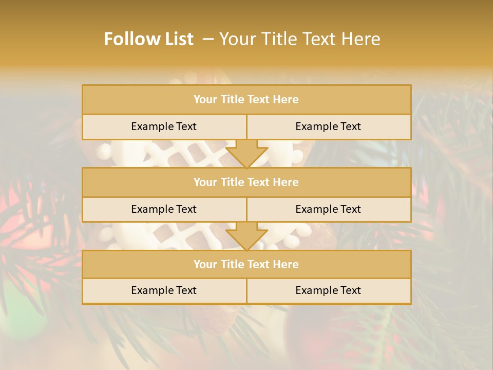 Ribbon Tree Hanging PowerPoint Template