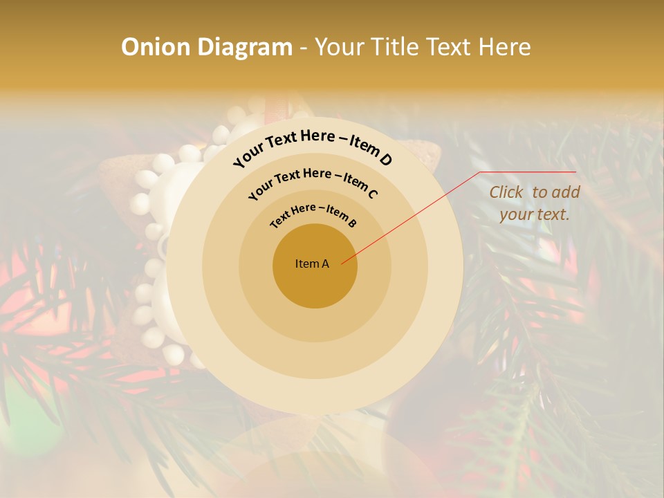 Ribbon Tree Hanging PowerPoint Template