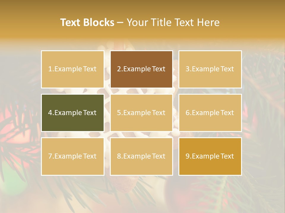 Ribbon Tree Hanging PowerPoint Template