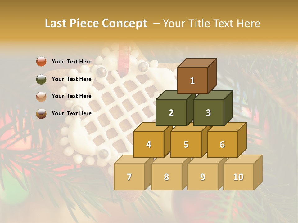 Ribbon Tree Hanging PowerPoint Template