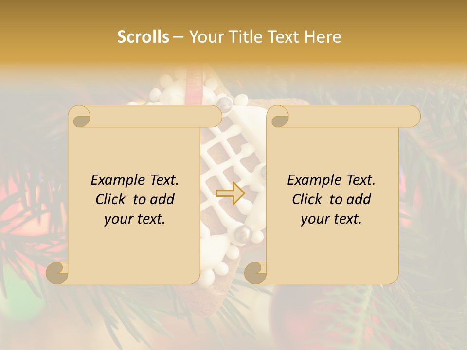 Ribbon Tree Hanging PowerPoint Template