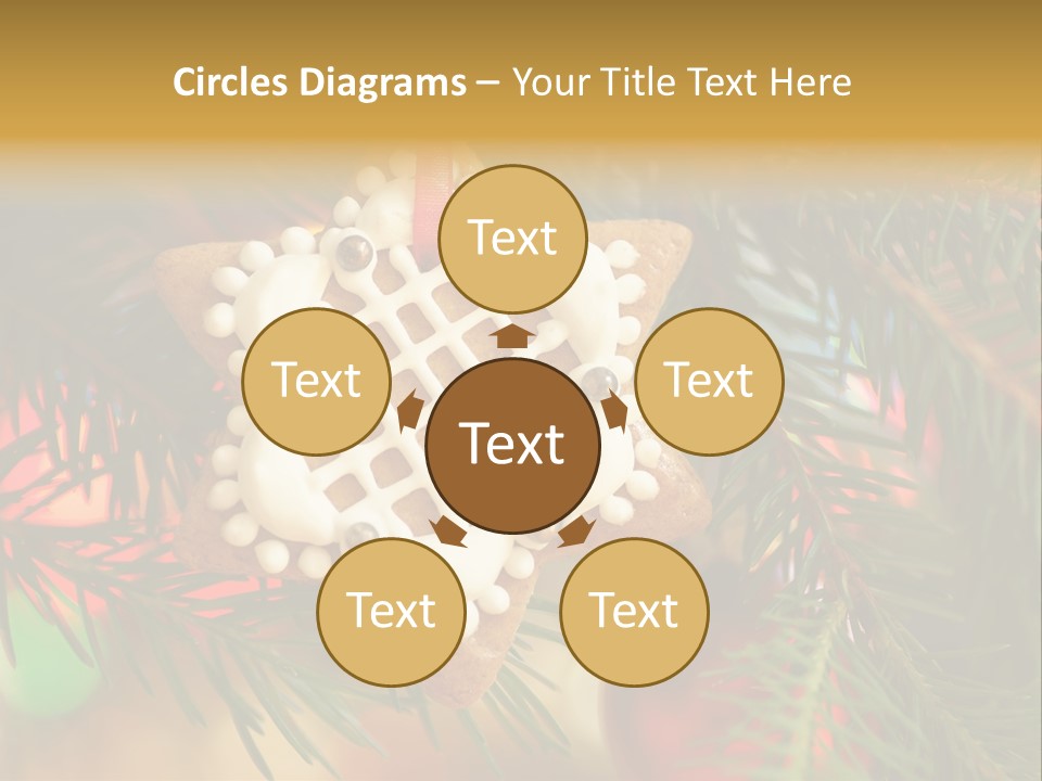 Ribbon Tree Hanging PowerPoint Template