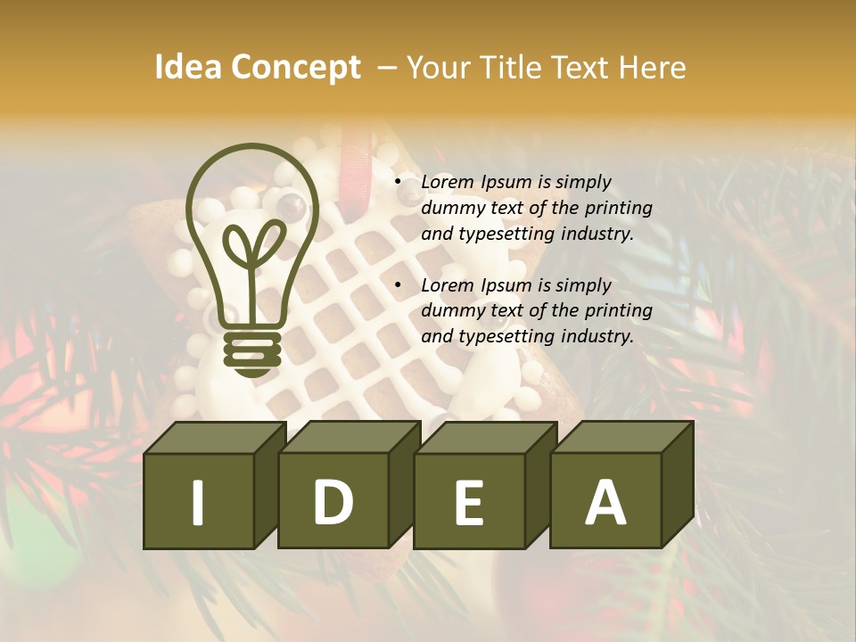 Ribbon Tree Hanging PowerPoint Template