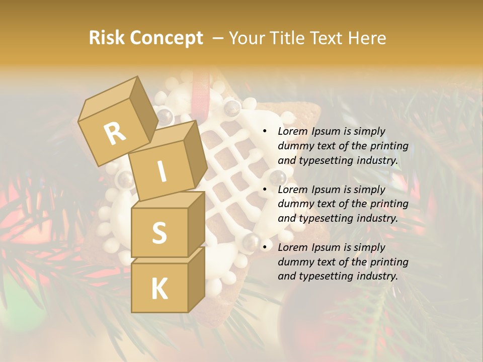 Ribbon Tree Hanging PowerPoint Template