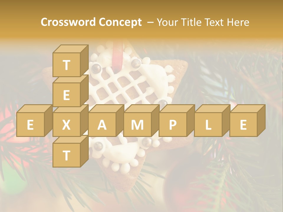 Ribbon Tree Hanging PowerPoint Template