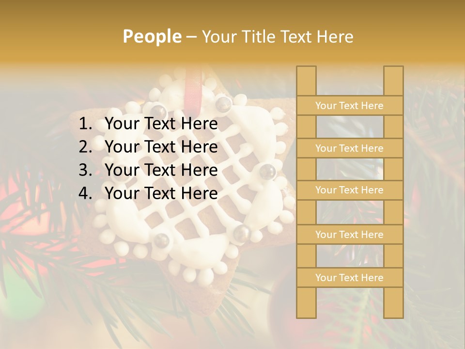 Ribbon Tree Hanging PowerPoint Template