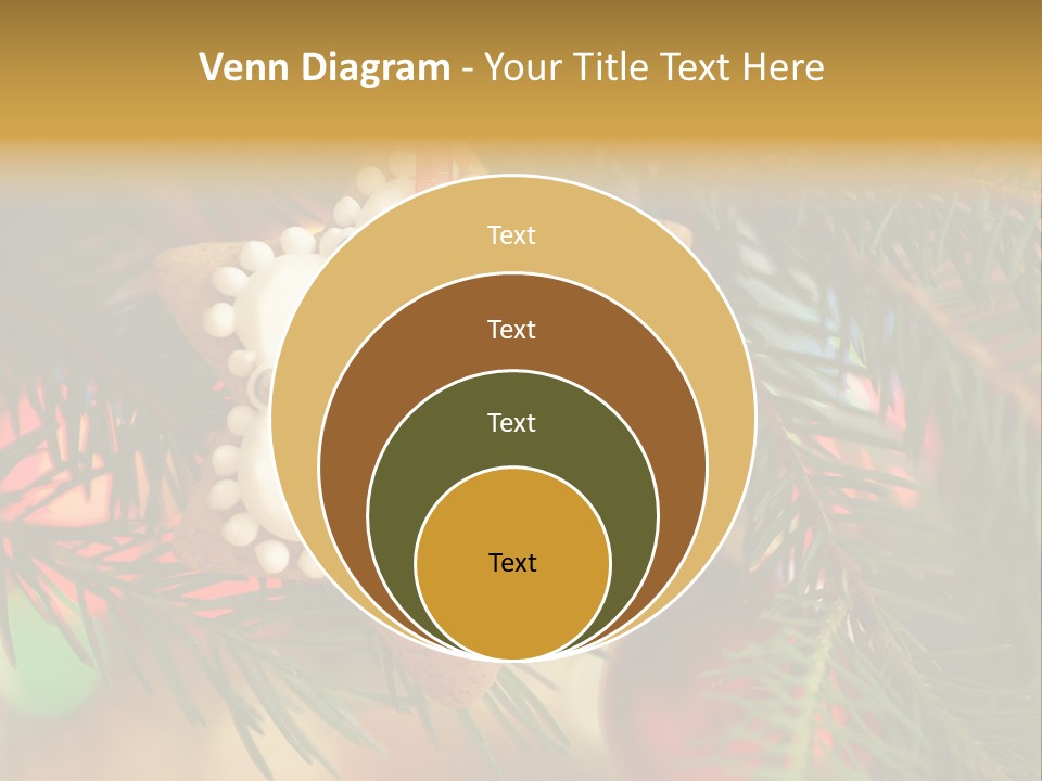 Ribbon Tree Hanging PowerPoint Template