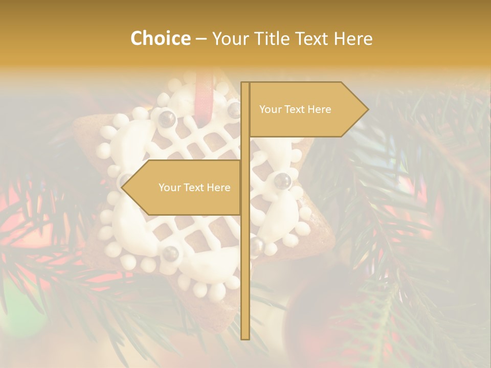 Ribbon Tree Hanging PowerPoint Template