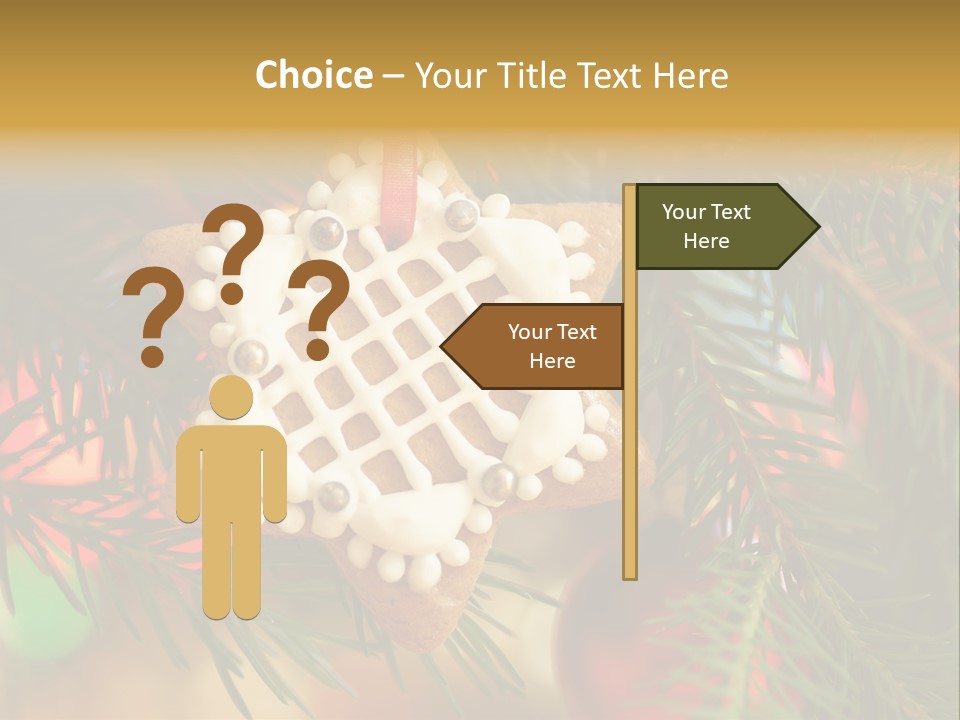 Ribbon Tree Hanging PowerPoint Template