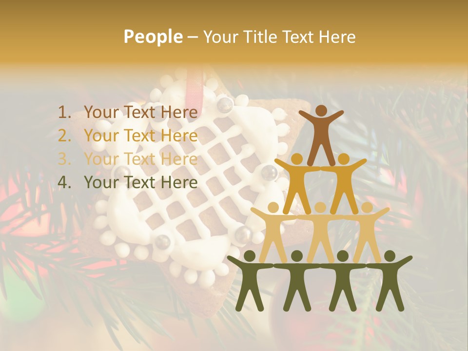 Ribbon Tree Hanging PowerPoint Template