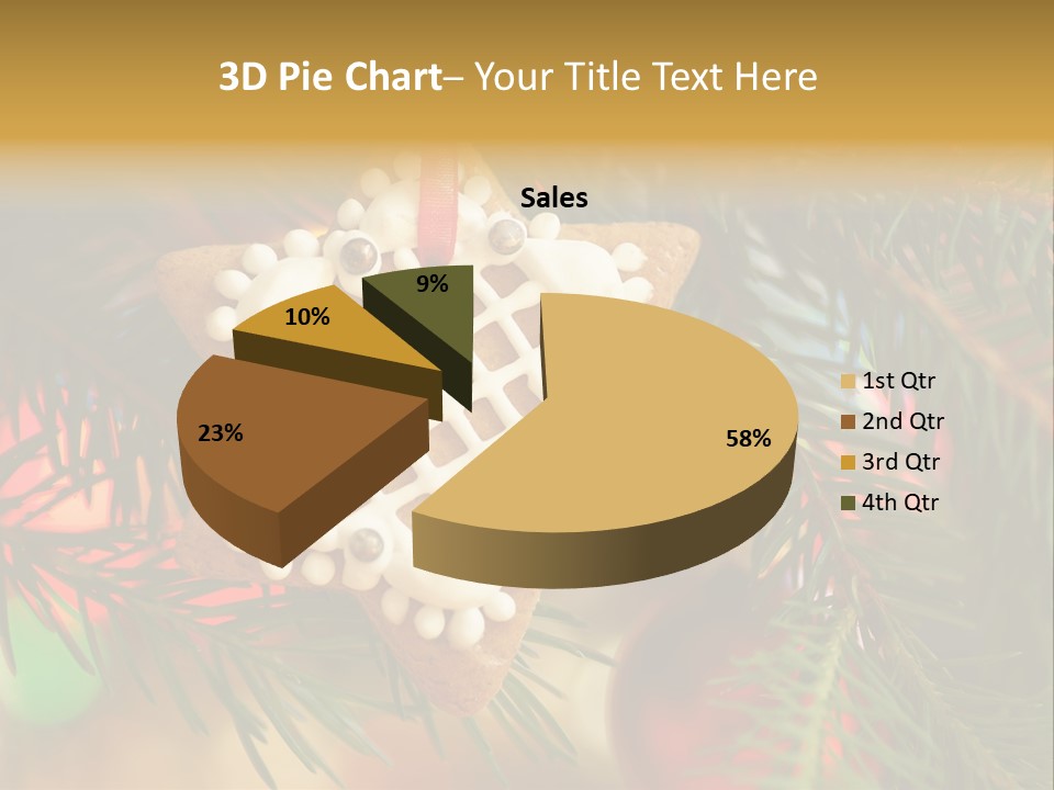 Ribbon Tree Hanging PowerPoint Template