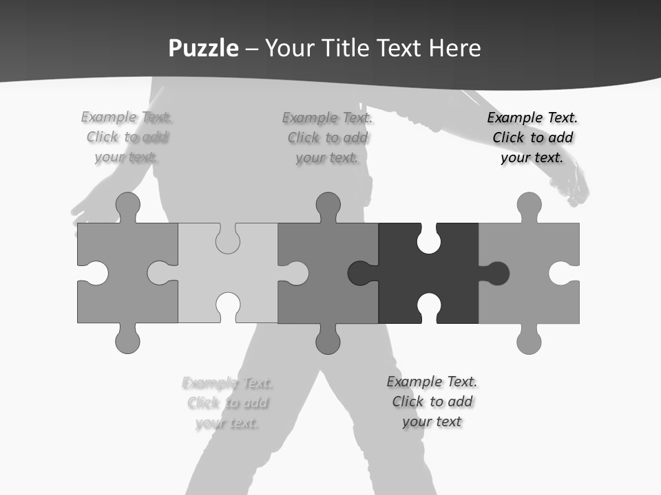 A Man Walking With A Guitar On His Back PowerPoint Template