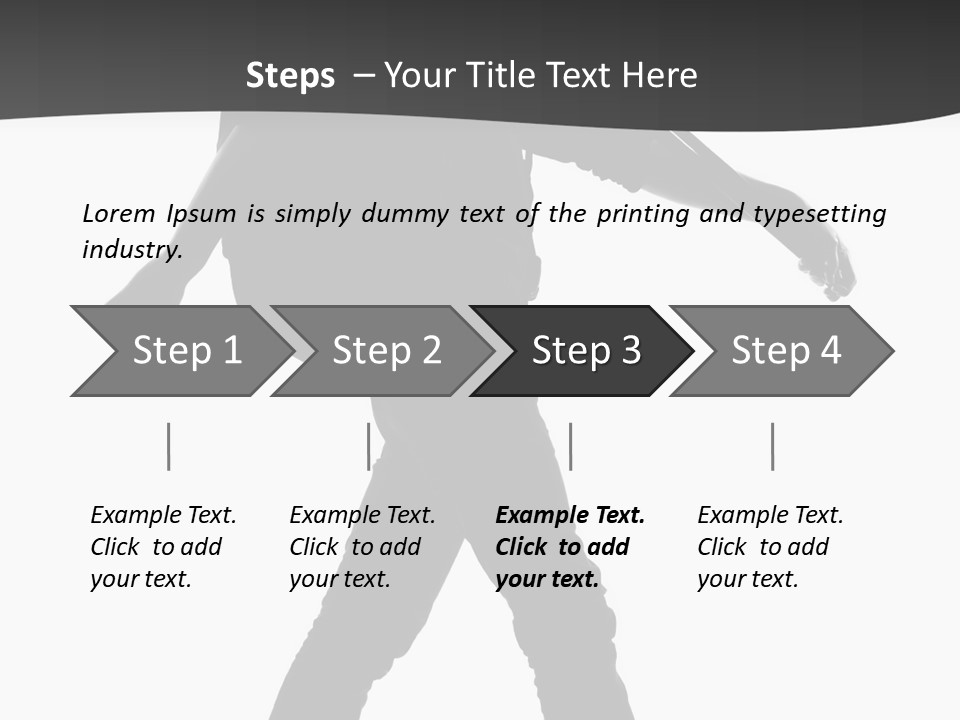 A Man Walking With A Guitar On His Back PowerPoint Template