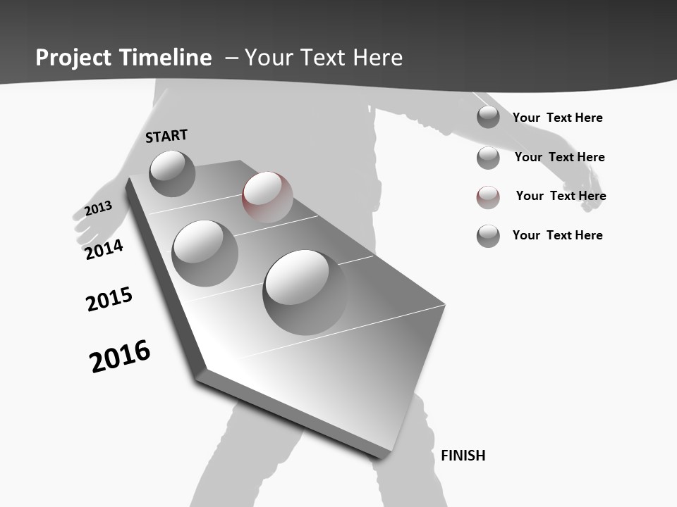 A Man Walking With A Guitar On His Back PowerPoint Template