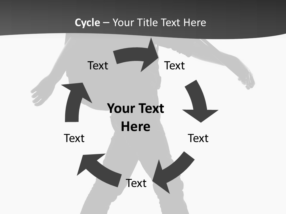 A Man Walking With A Guitar On His Back PowerPoint Template