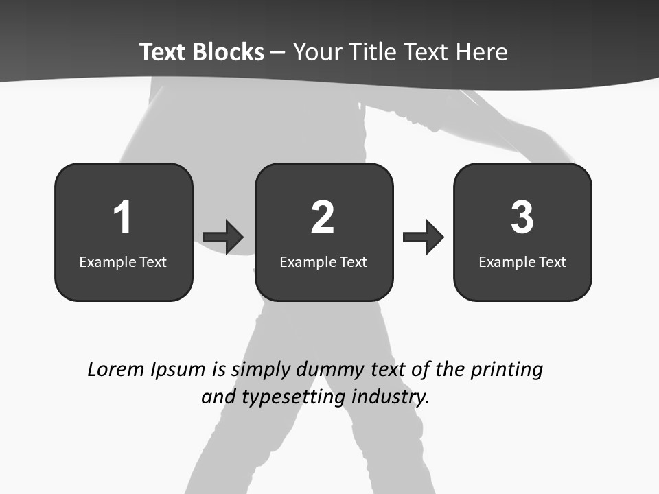 A Man Walking With A Guitar On His Back PowerPoint Template