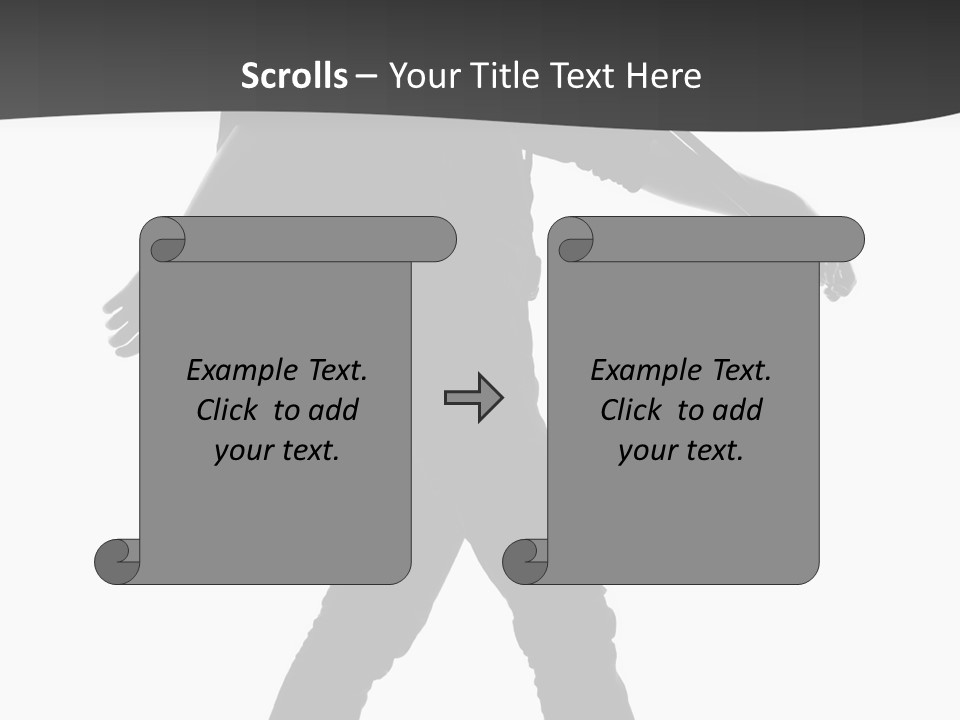 A Man Walking With A Guitar On His Back PowerPoint Template