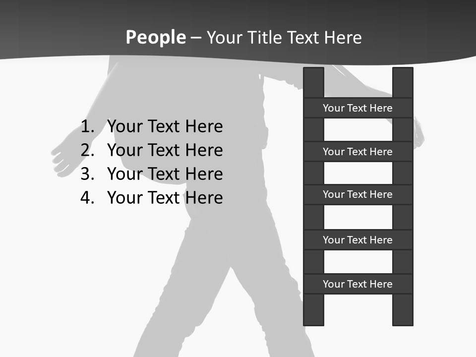 A Man Walking With A Guitar On His Back PowerPoint Template