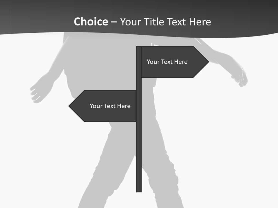 A Man Walking With A Guitar On His Back PowerPoint Template