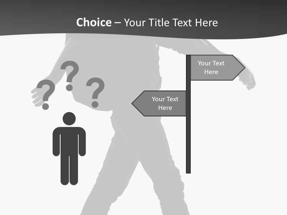 A Man Walking With A Guitar On His Back PowerPoint Template