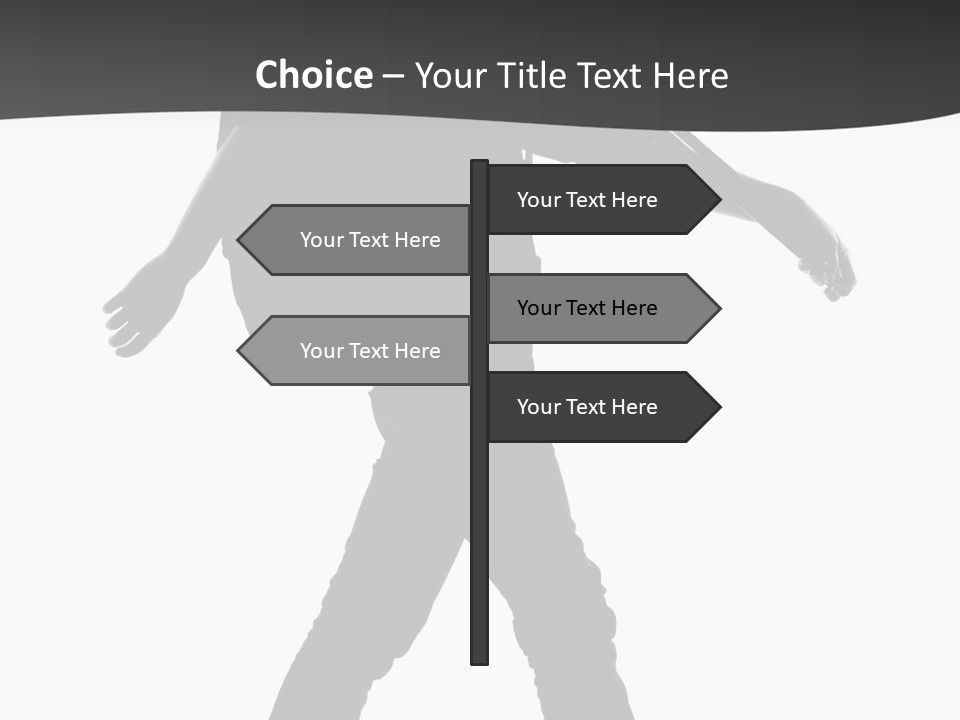 A Man Walking With A Guitar On His Back PowerPoint Template