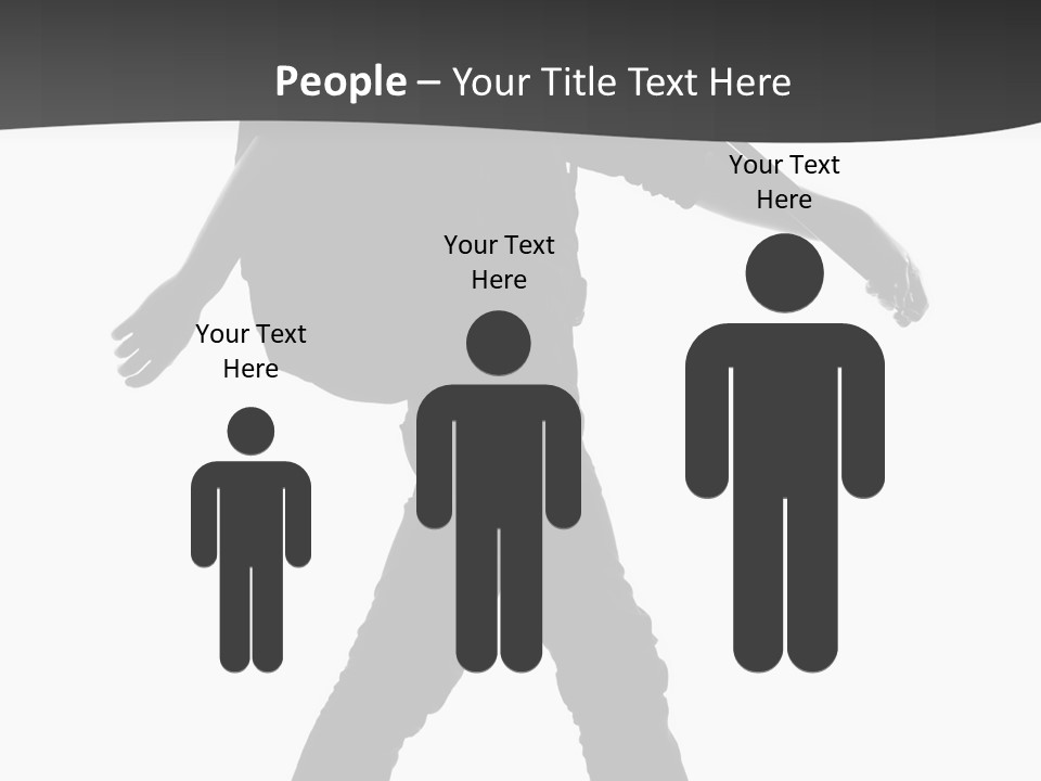 A Man Walking With A Guitar On His Back PowerPoint Template