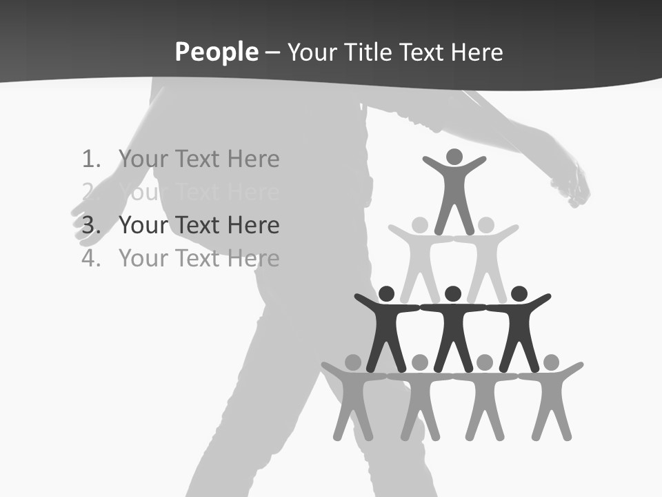 A Man Walking With A Guitar On His Back PowerPoint Template