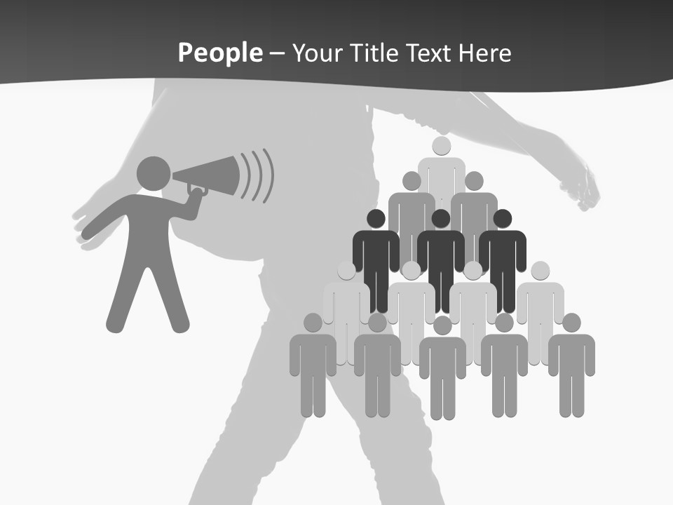 A Man Walking With A Guitar On His Back PowerPoint Template