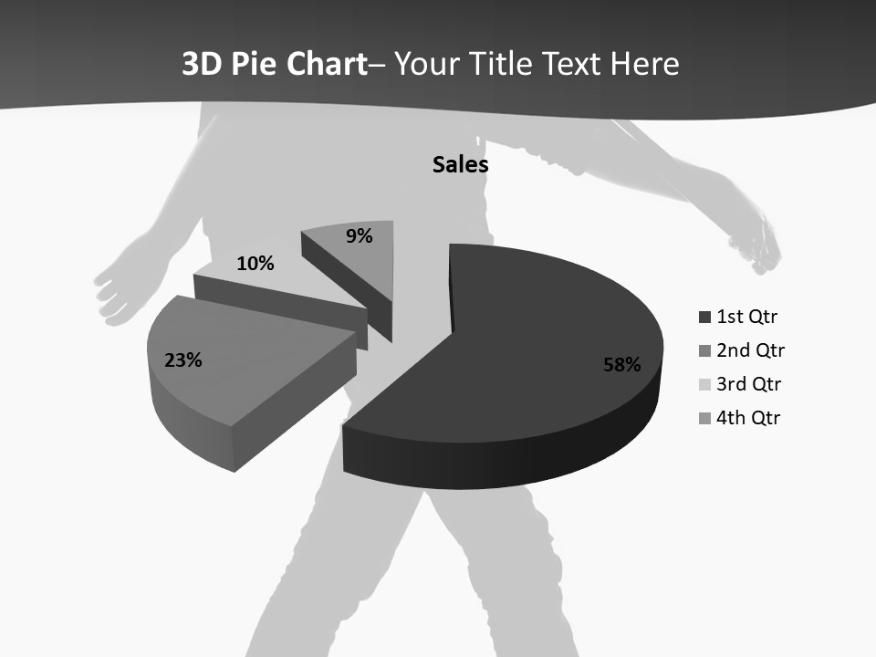 A Man Walking With A Guitar On His Back PowerPoint Template