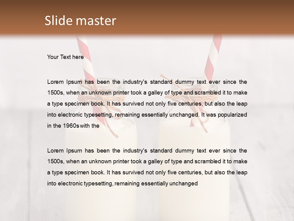 Pink Milk Cute PowerPoint Template