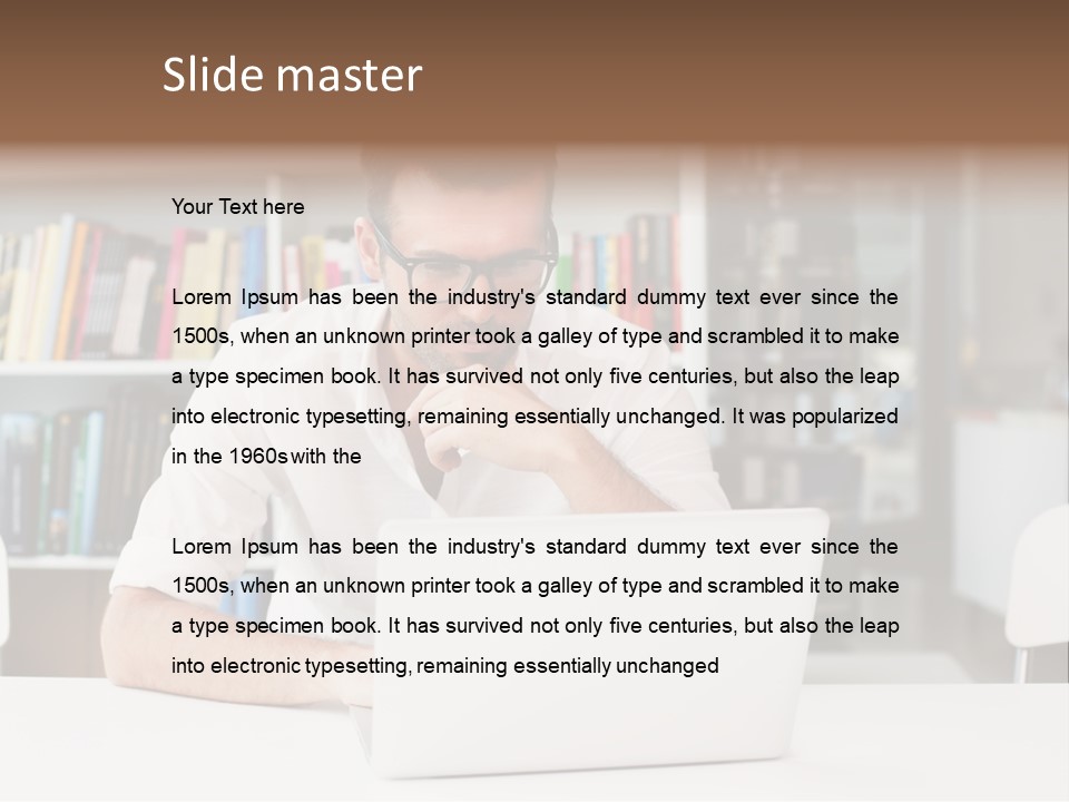 Casual Men Young  PowerPoint Template