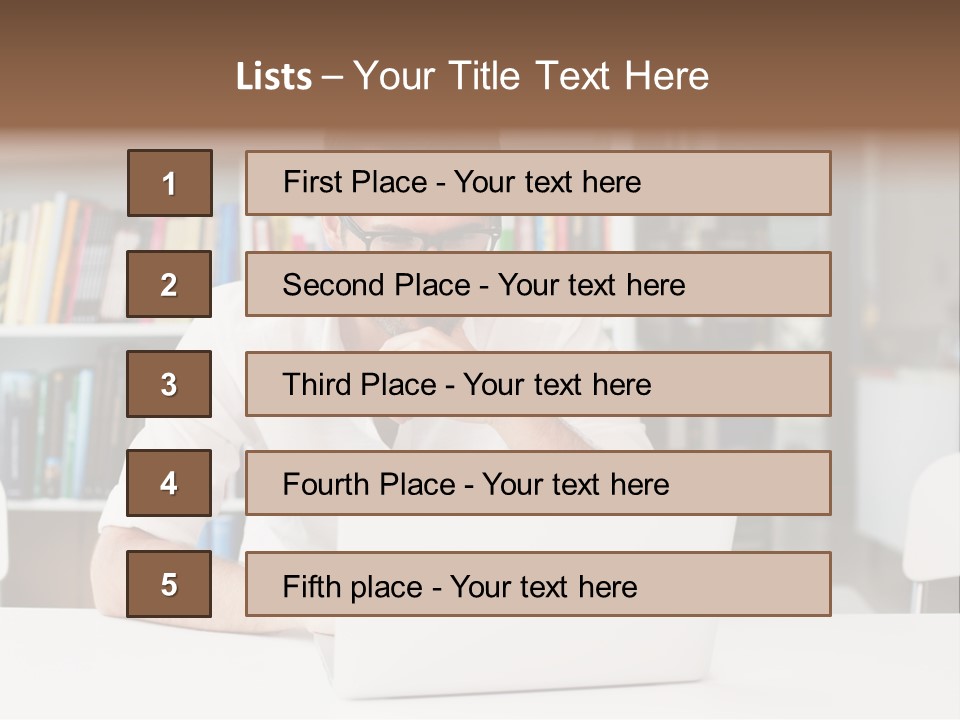 Casual Men Young  PowerPoint Template