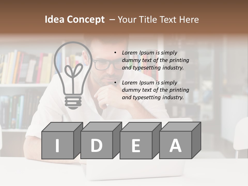 Casual Men Young  PowerPoint Template