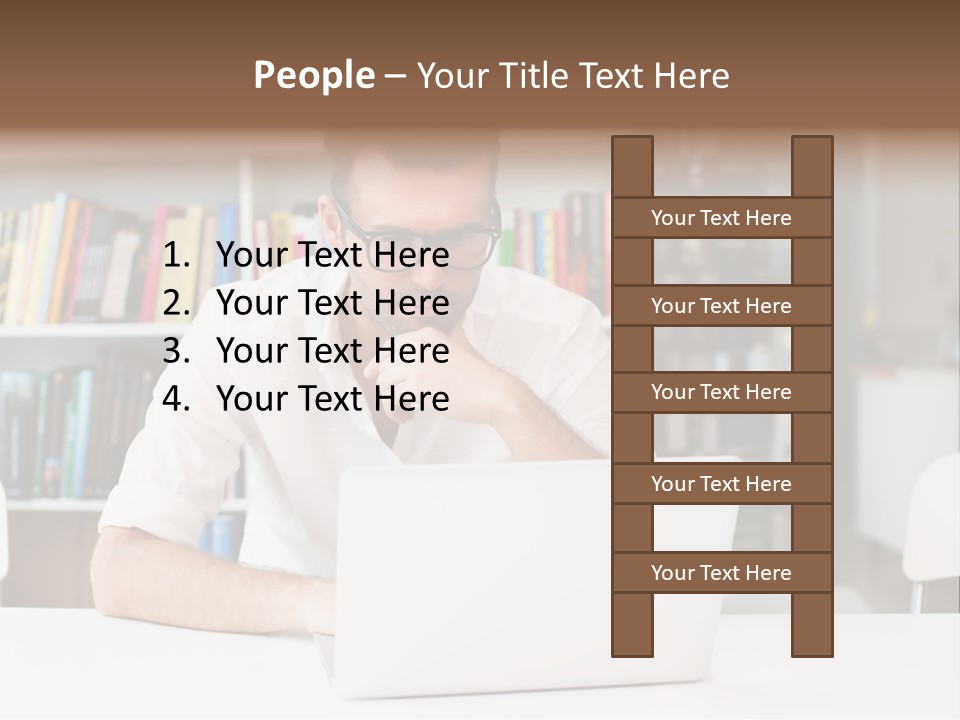 Casual Men Young  PowerPoint Template