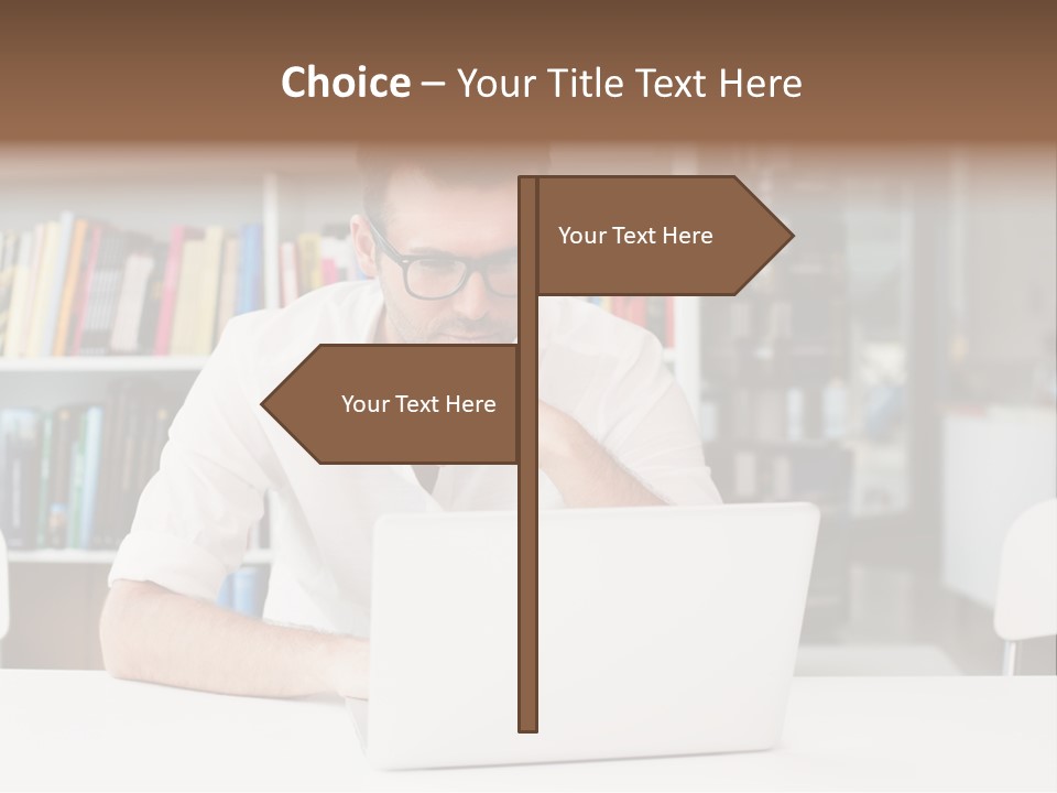 Casual Men Young  PowerPoint Template