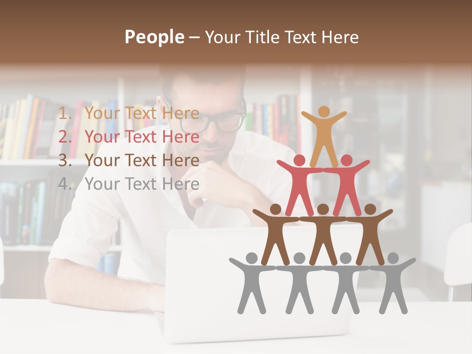 Casual Men Young  PowerPoint Template