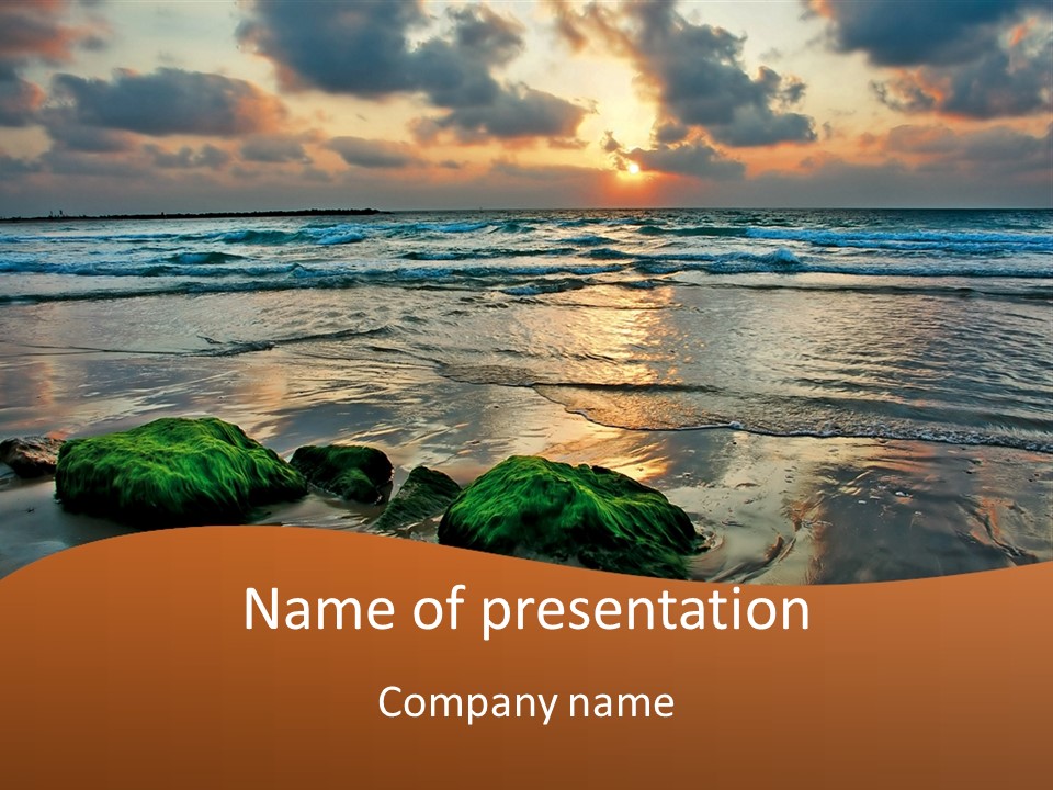 Waves Cornwall Range PowerPoint Template