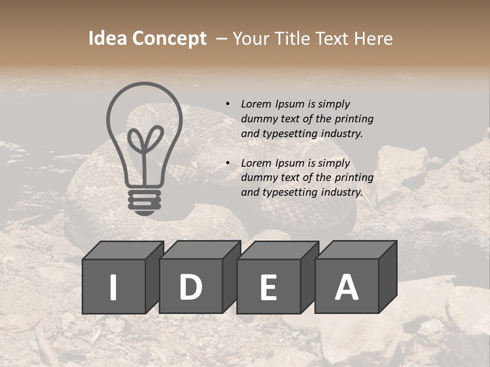 Head Serpent Viper PowerPoint Template