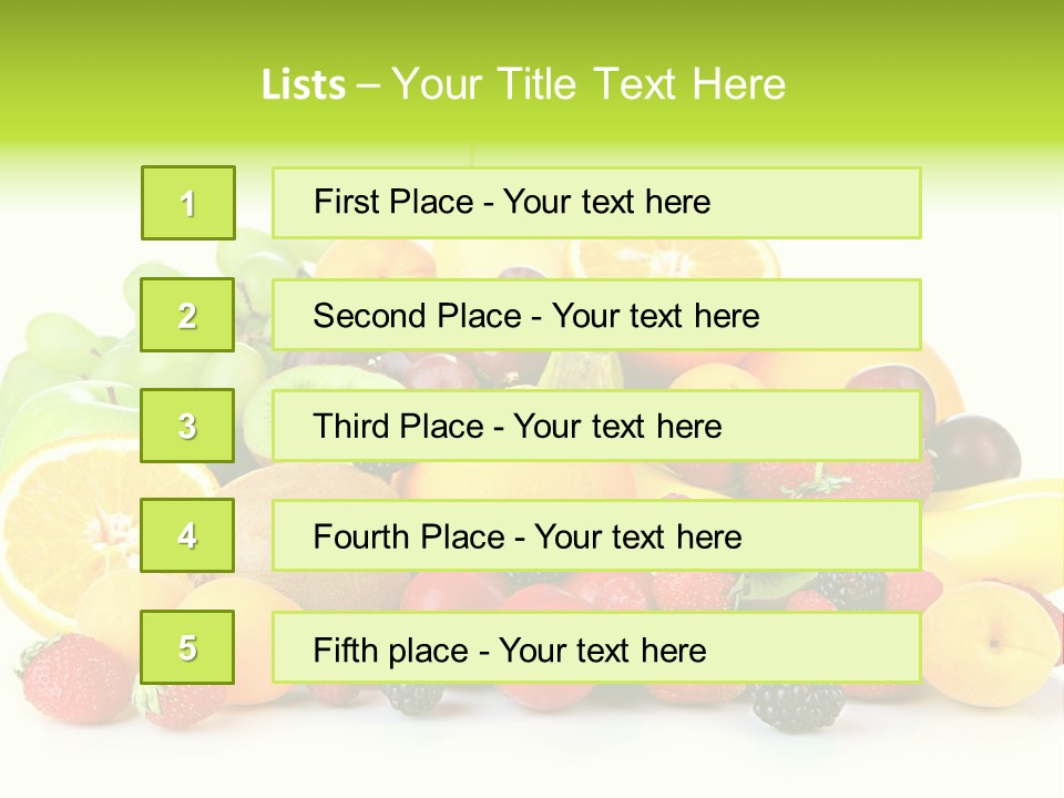 Healthy Vitamin Sweet PowerPoint Template