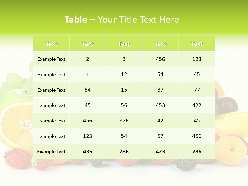 Healthy Vitamin Sweet PowerPoint Template