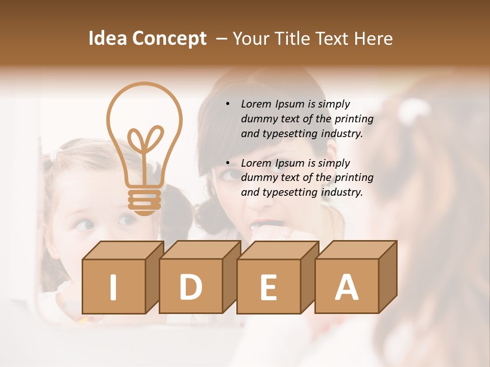 Mouth Reflexion Adorable PowerPoint Template