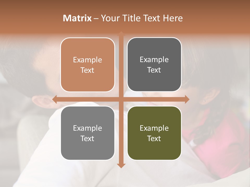 A Man Holding A Little Girl In His Arms PowerPoint Template